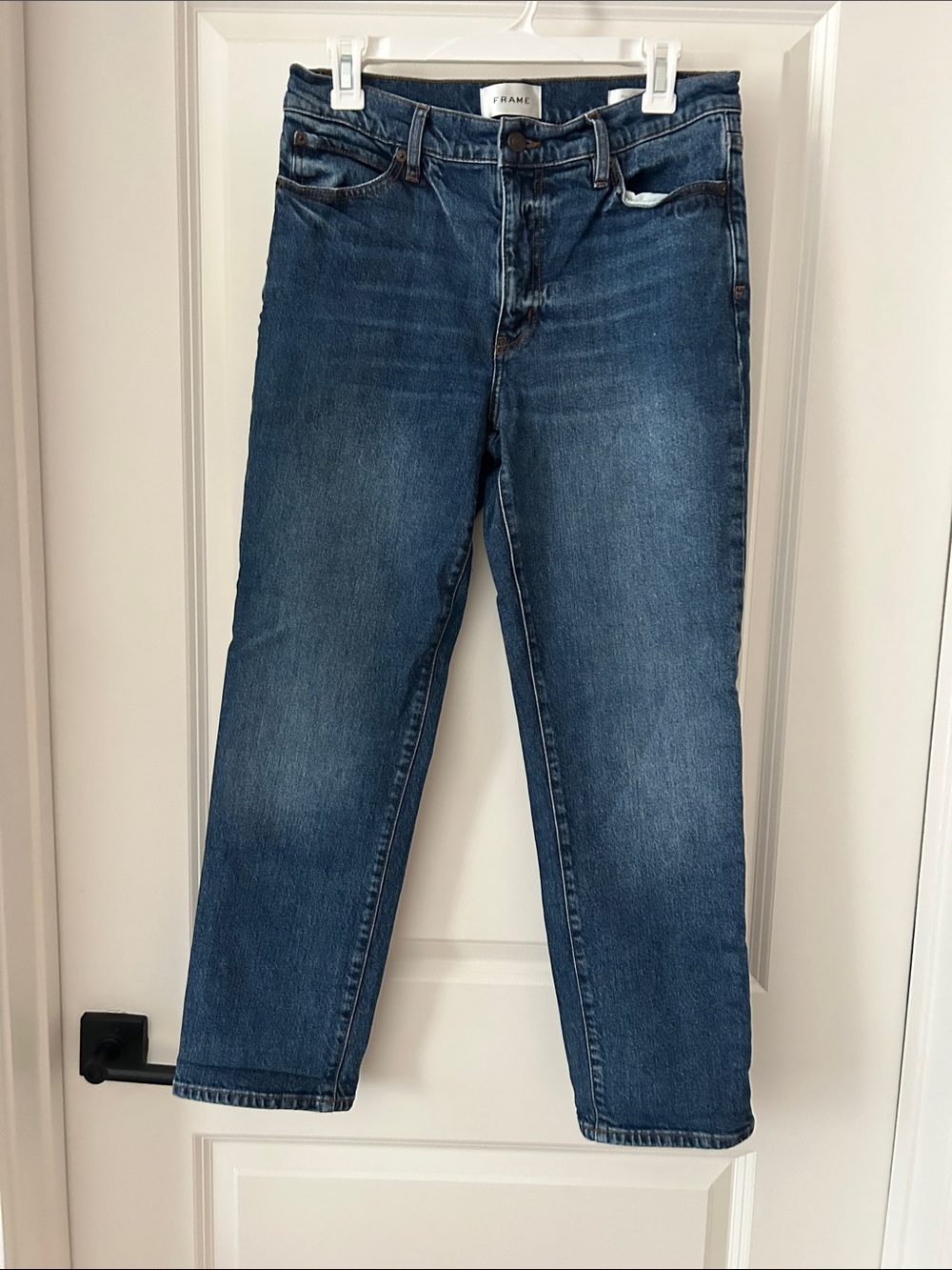 Frame The Borrowed Straight Blue Jeans